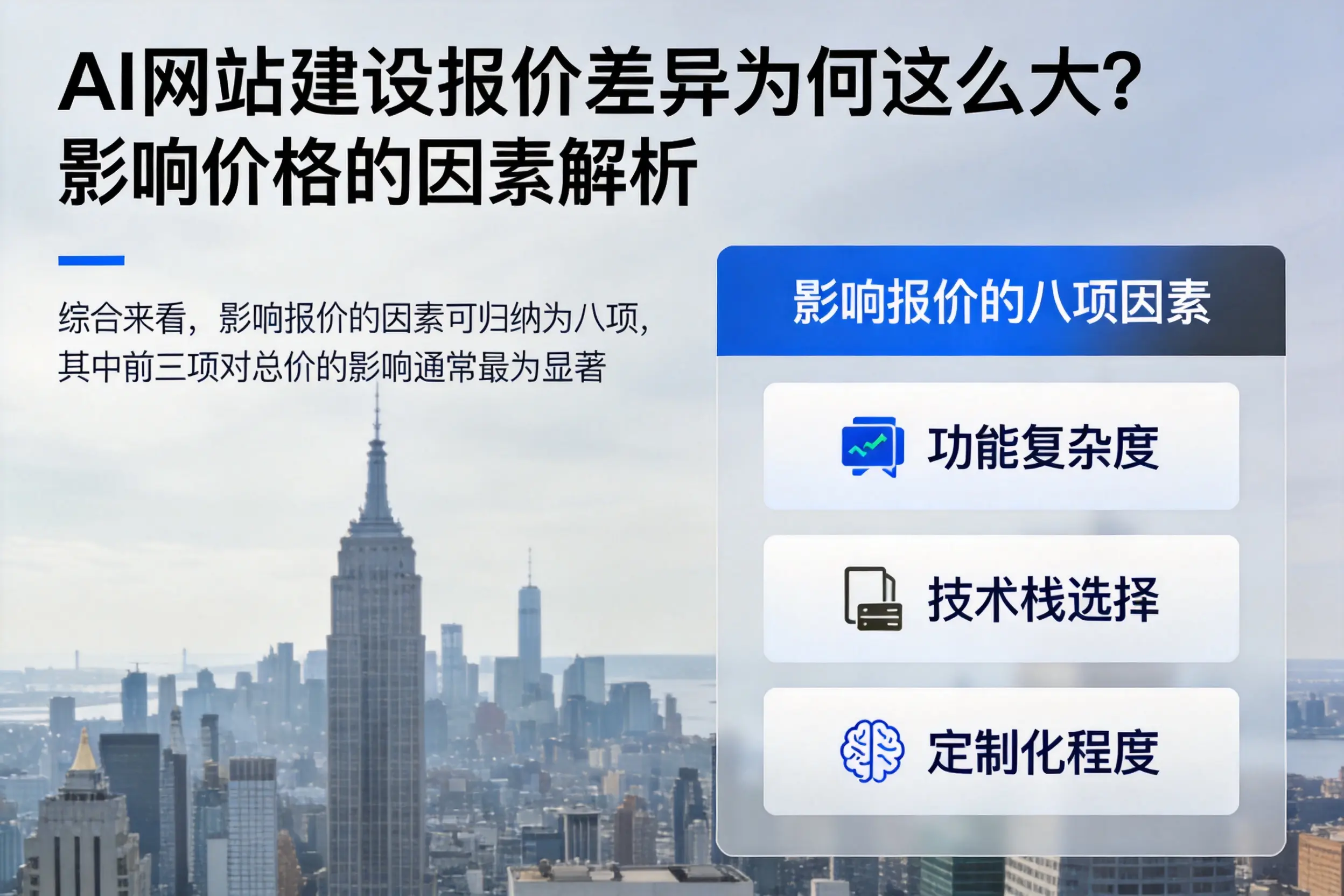 辽源AI网站建设报价差异为何这么大?影响价格的因素解析