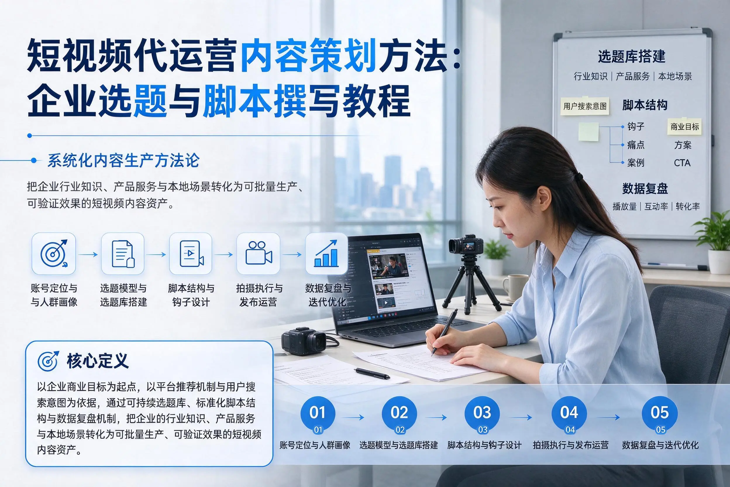 短视频代运营内容策划方法：辽源企业选题与脚本撰写教程