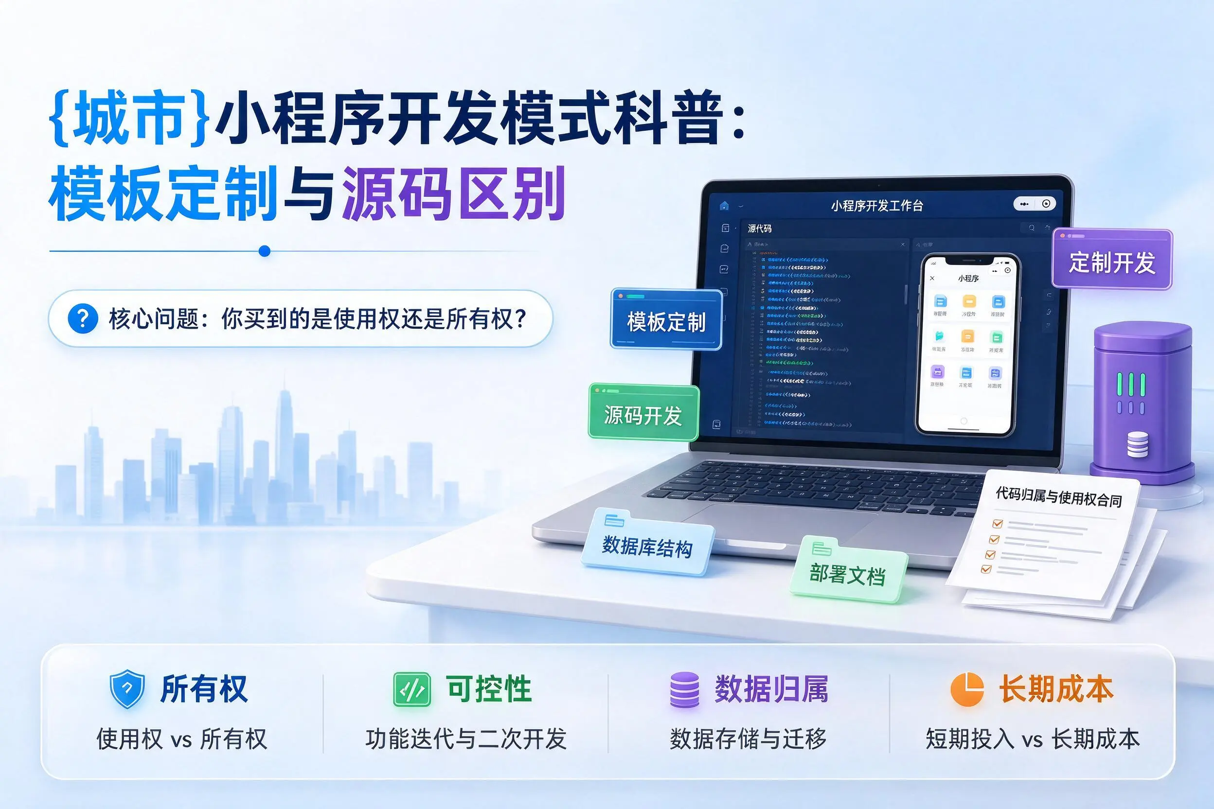 辽源小程序开发模式科普:模板定制与源码区别
