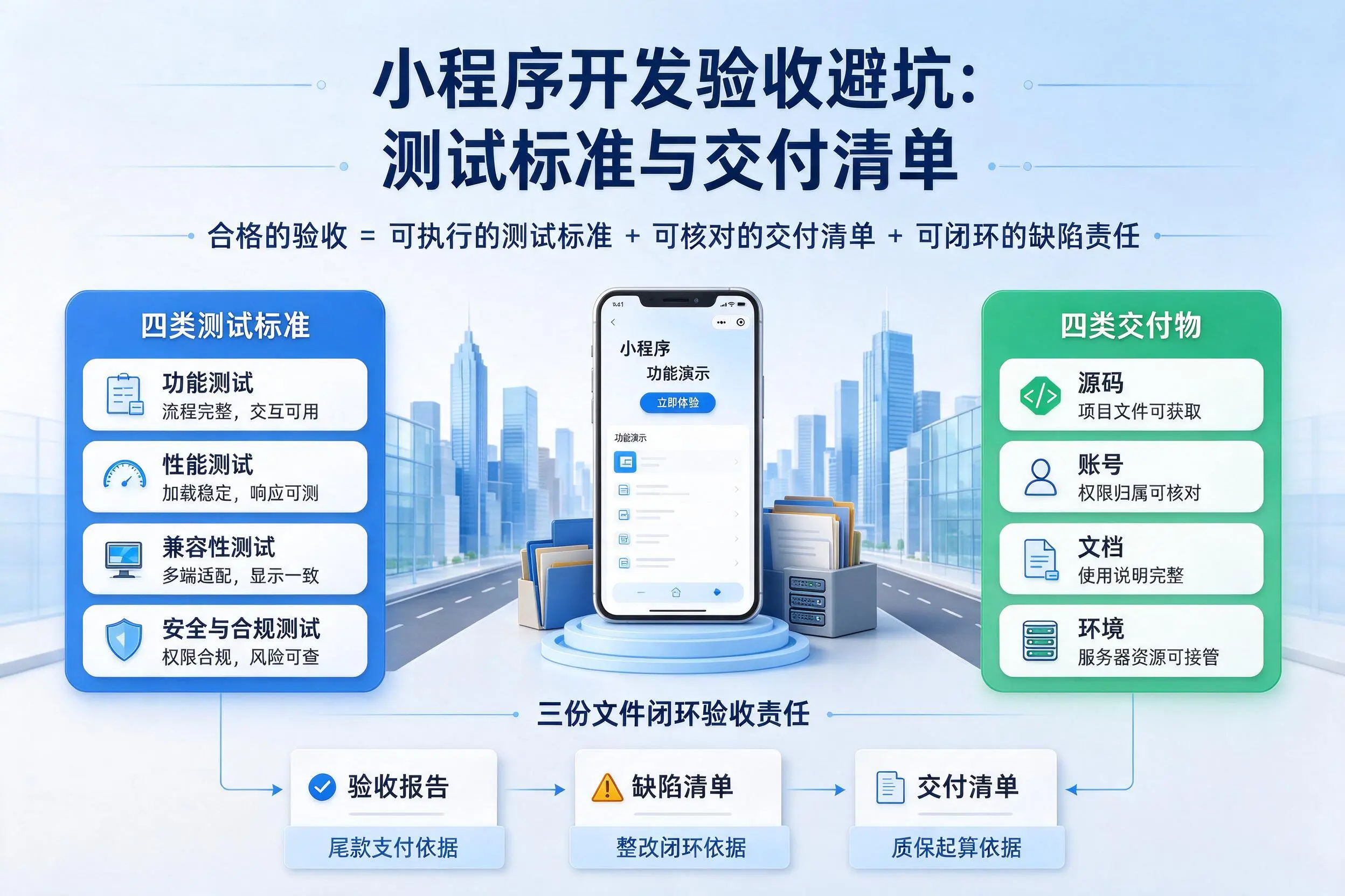 辽源小程序开发验收避坑:测试标准与交付清单