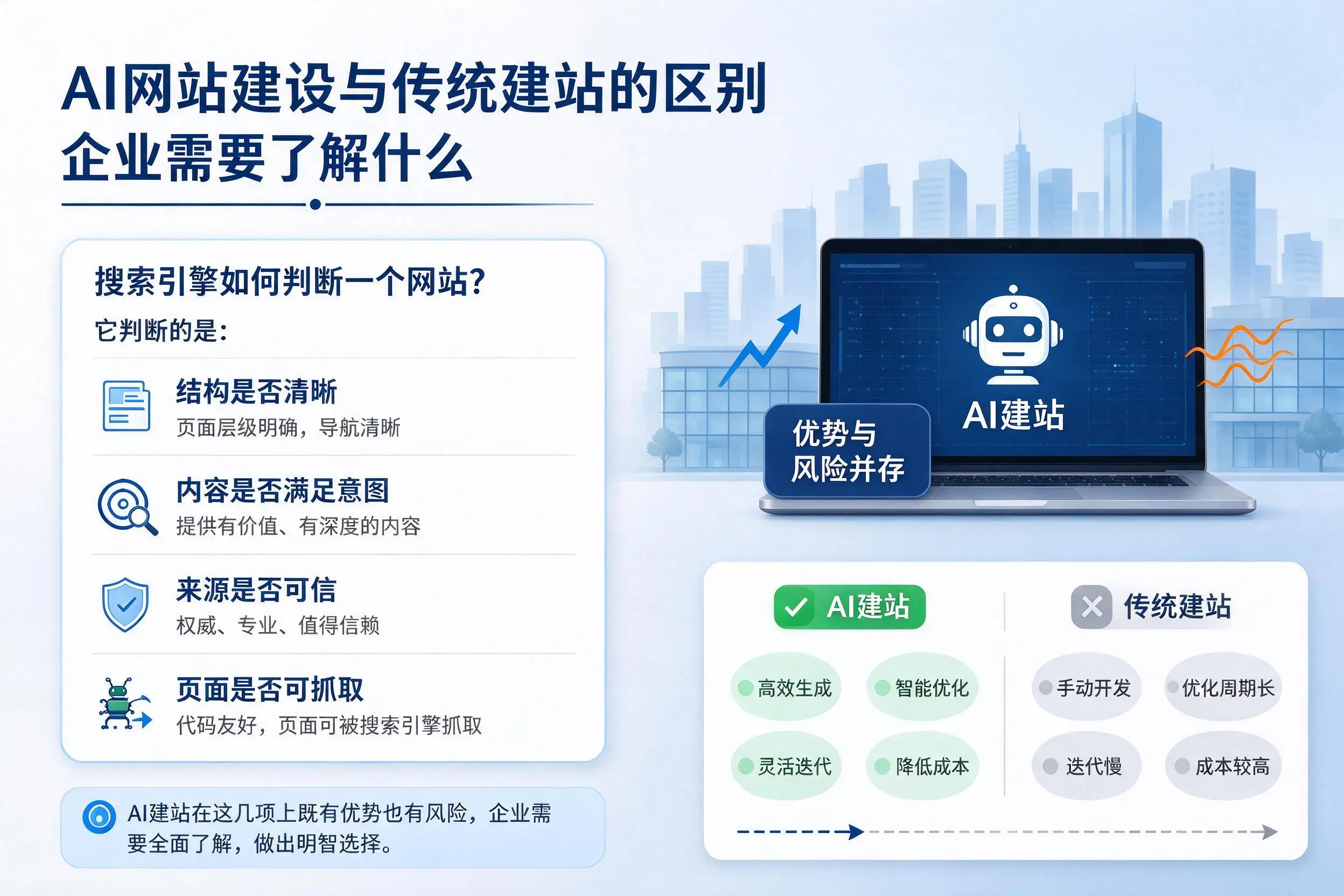 AI网站建设与传统建站的区别，辽源企业需要了解什么