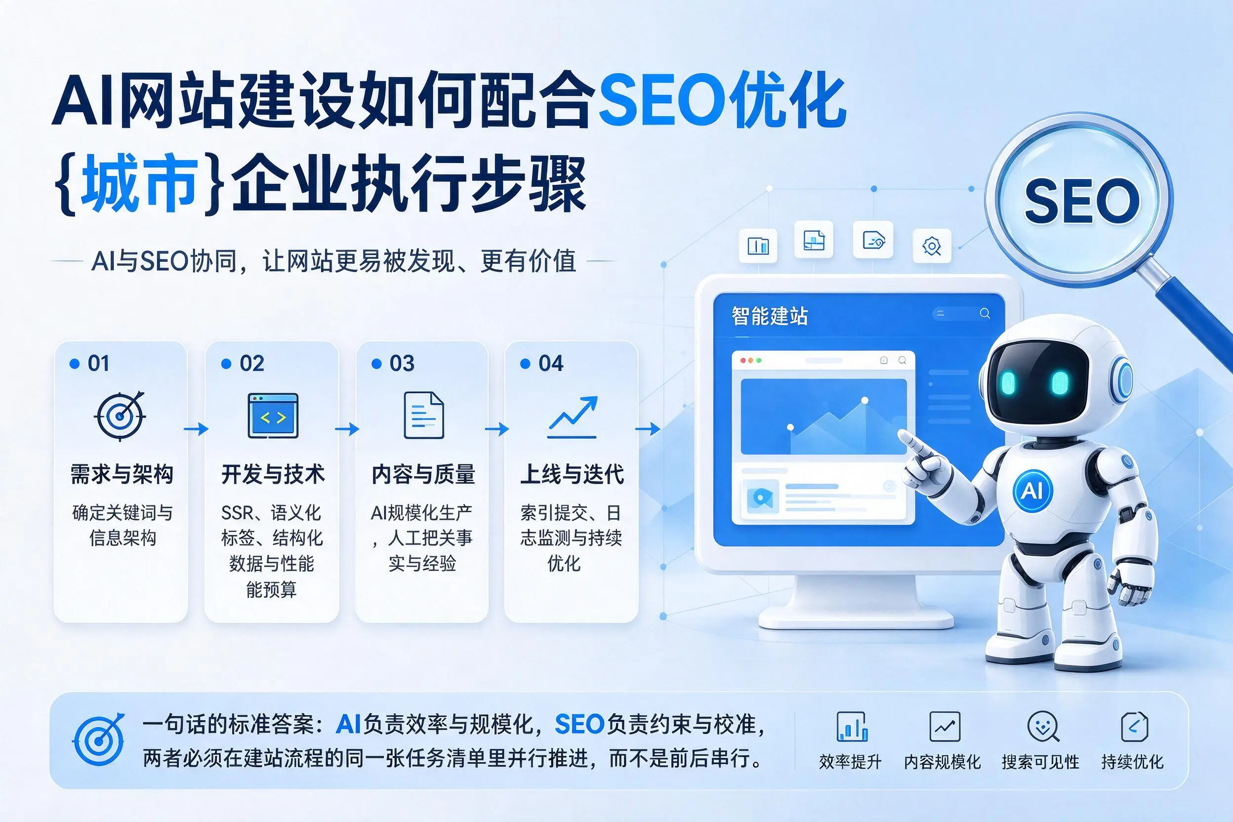 AI网站建设如何配合SEO优化,辽源企业执行步骤