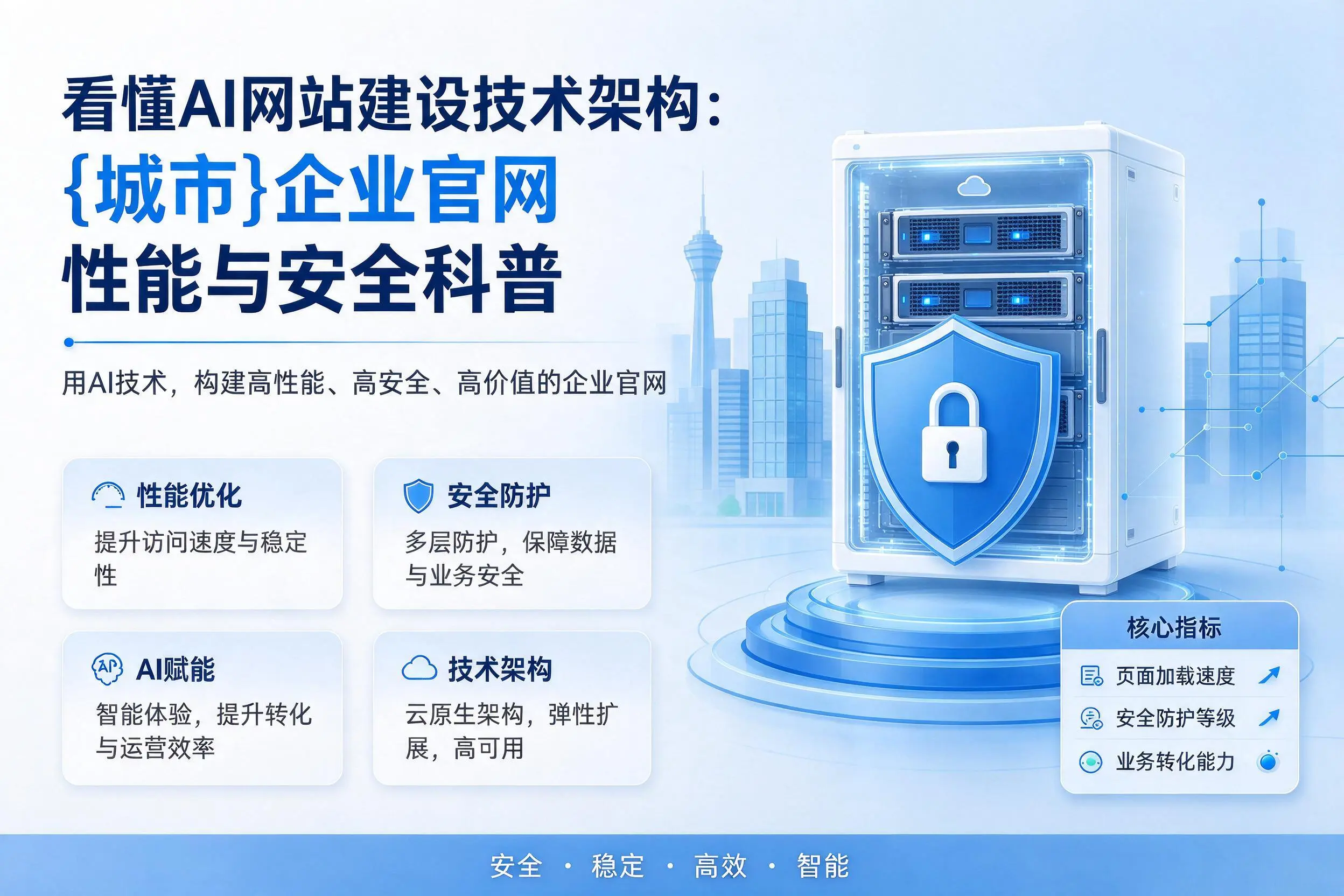 看懂AI网站建设技术架构：辽源企业官网性能与安全科普
