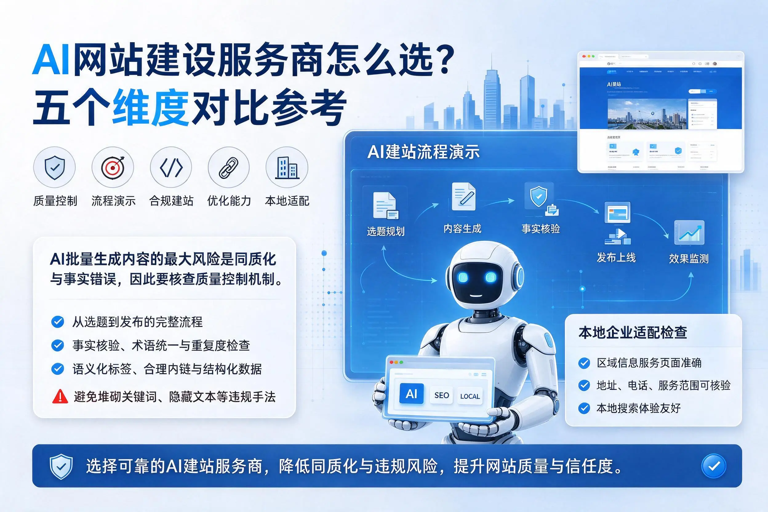 辽源AI网站建设服务商怎么选?五个维度对比参考